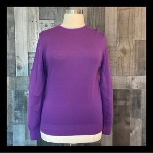 Men’s Zara Man purple pull over sweater medium casual wool academia gorpcore